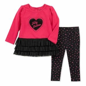 Juicy Couture Baby Girls 2PC Skirt Tunic & Legging